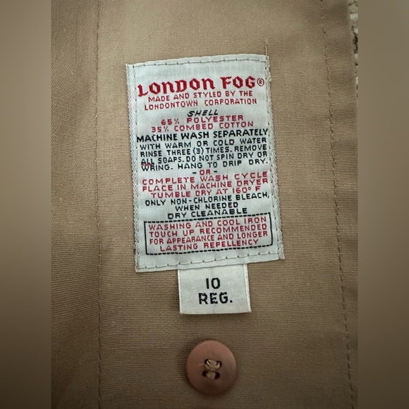 London Fog Classic Tan Women's Trench Coat size 10 R - Picture 6 of 8
